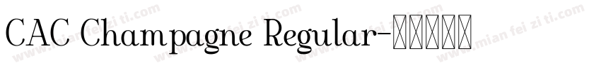 CAC Champagne Regular字体转换
